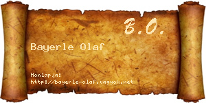 Bayerle Olaf névjegykártya
